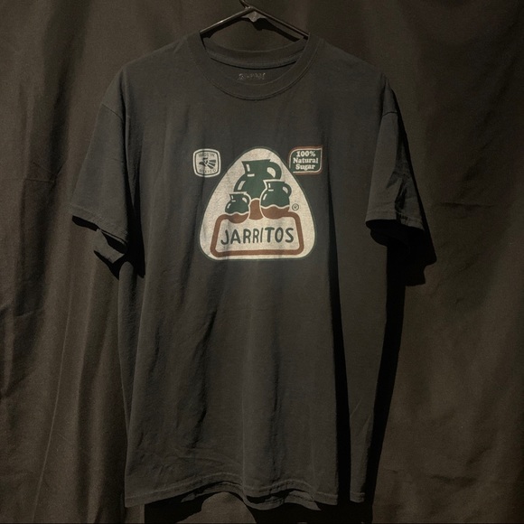 JARRITOS Company Logo Mens Black T-Shirts Size Used Sz XL S/S Mexico Drink Soda - Picture 1 of 4